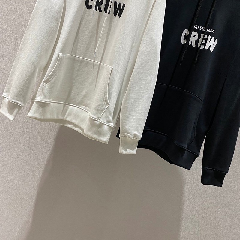 一目惚れ♪バレンシアガ パーカー 偽物 CREW ミディアムフィットフーディー 2色 bay94399